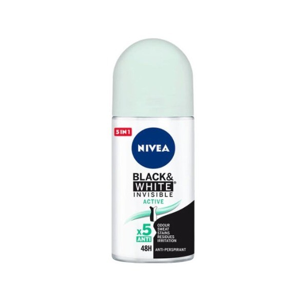 Nivea desodorante B&W Invisible Active roll-on 50ml